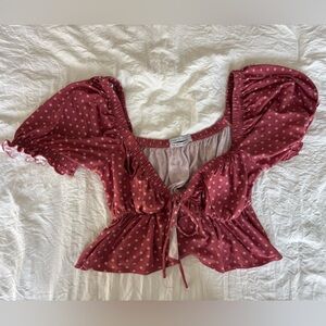 Urban Outfitters Pink Patterned Skirt